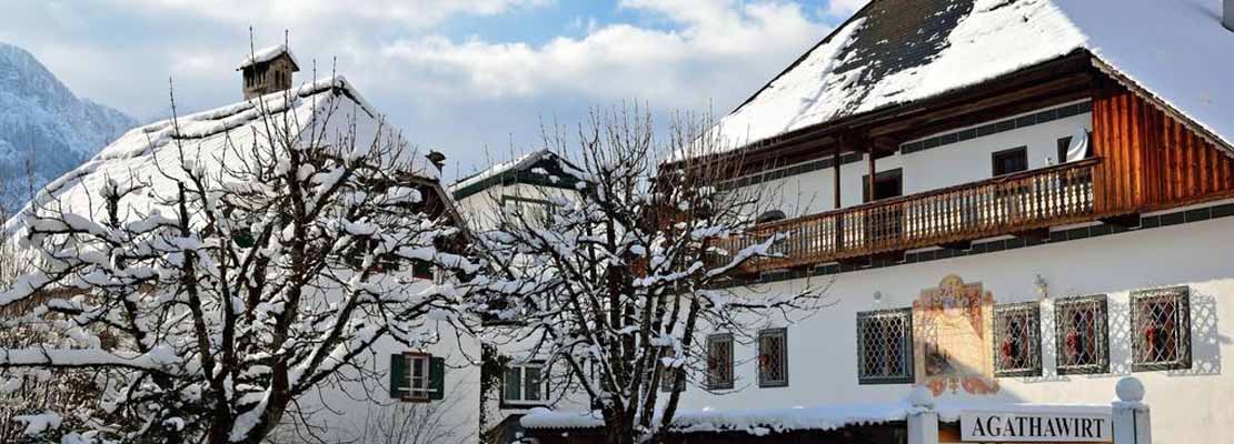 Landhotel Agathawirt im Winter in Bad Goisern